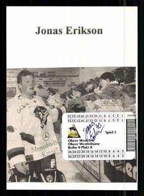 Jonas Erikson Eishockey Original Signiert + G 41997