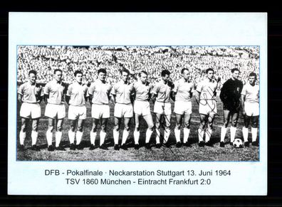 TSV 1860 München Mannschaftskarte Pokalsieger 1964 2x Original Sign. + A 235536