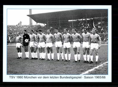 TSV 1860 München Mannschaftskarte 1965-66 1x Original Signiert + A 235540