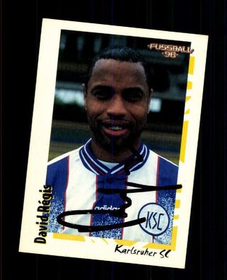 David Regis Karlsruher SC Panini Sammelbild 1998 Orig. Sign. + A 235588