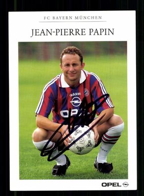 Jean Pierre Papin Autogrammkarte Bayern München 1995-96 Original Signiert