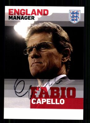 Fabio Capello Autogrammkarte Nationaltrainer England Original Sign + A 235691