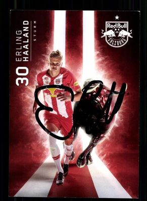 Erling Haaland Autogrammkarte Red Bull Salzburg Original Signiert + A 235699