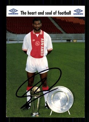 Winston Bogarde Autogrammkarte Ajax Amsterdam Original Signiert + A 235748