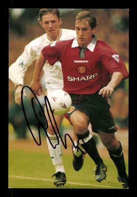 Gary Veville Manchester United Original Signiert + A 235949