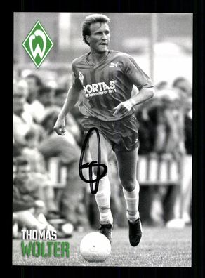 Thomas Wolter Autogrammkarte Werder Bremen Original Signiert + A 236225