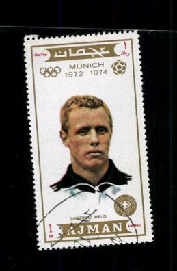 Siegfried Held Nationalspieler Deutschland Briefmarke Ajman 1972 + A 235650