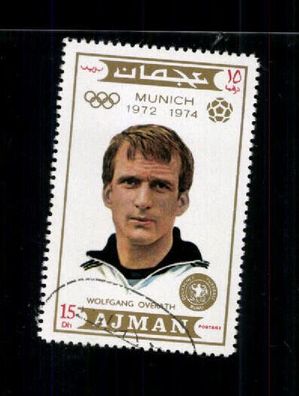 Wolfgang Overath Nationalspieler Deutschland Briefmarke Ajman 1972 + A 235652