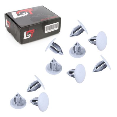 10x Verkleidungclips Stopfen Befestigungs CLIPS Universal Ø9-10mm Kopf 22mm GRAU