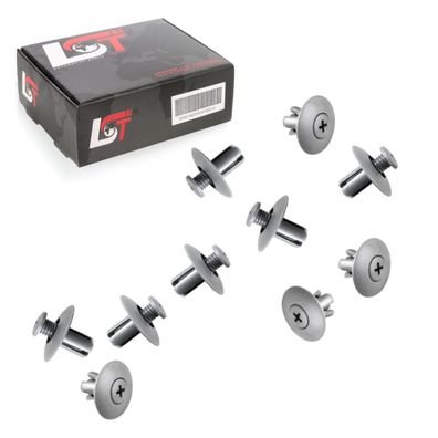 10x Geräuschklappe Unterfahrschutz Befestigung Clips für Mercedes ML Ø 8mm grau
