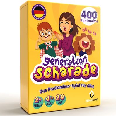 Gesellschaftsspiel Generation Scharade Familienspiel Kinder Erwachsene NEU OVP