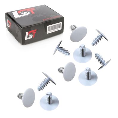 10x Tannenbaum Befestigung CLIPS Verkleidung Universal Ø 8mm Kopf 28mm grau