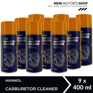 Mannol Carburetor Cleaner (Vergaser Reiniger) 9x400 ML