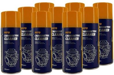 Mannol Carburetor Cleaner (Vergaser Reiniger) 9x400 ML