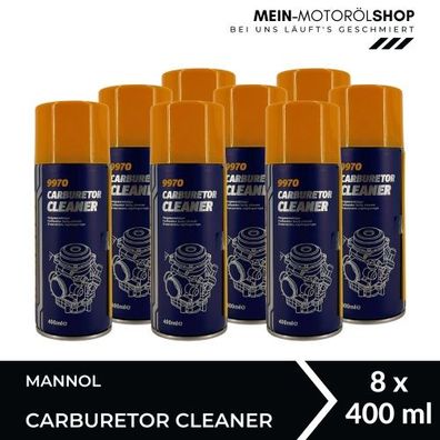 Mannol Carburetor Cleaner (Vergaser Reiniger) 8x400 ML