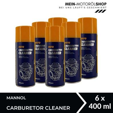 Mannol Carburetor Cleaner (Vergaser Reiniger) 6x400 ML