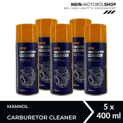 Mannol Carburetor Cleaner (Vergaser Reiniger) 5x400 ML