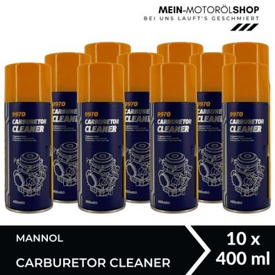 Mannol Carburetor Cleaner (Vergaser Reiniger) 10x400 ML