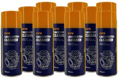 Mannol Carburetor Cleaner (Vergaser Reiniger) 10x400 ML