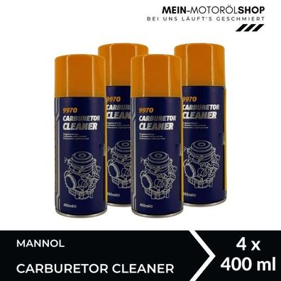 Mannol Carburetor Cleaner (Vergaser Reiniger) 4x400 ML