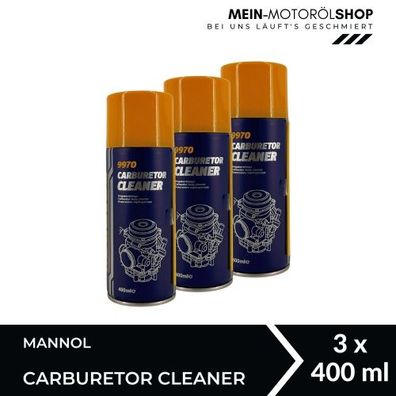 Mannol Carburetor Cleaner (Vergaser Reiniger) 3x400 ML