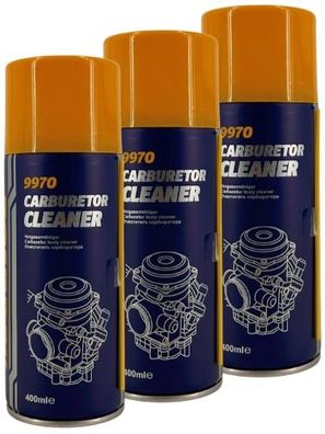 Mannol Carburetor Cleaner (Vergaser Reiniger) 3x400 ML