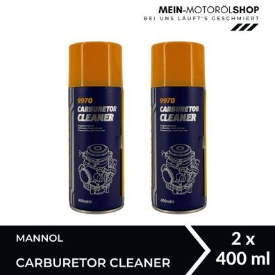 Mannol Carburetor Cleaner (Vergaser Reiniger) 2x400 ML