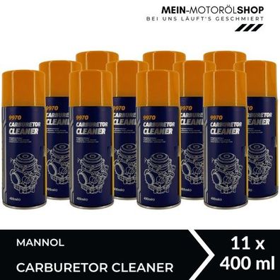 Mannol Carburetor Cleaner (Vergaser Reiniger) 11x400 ML