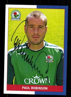 Paul Robinson Autogrammkarte Blackburn Rovers Original Signiert+A 235763