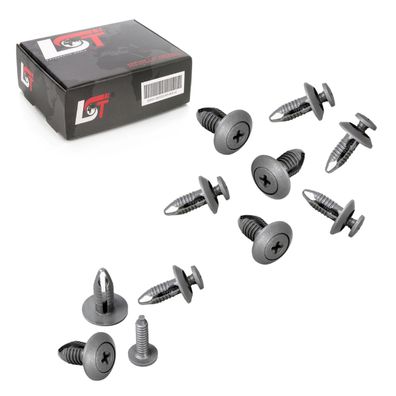 10x Befestigung Clips Karosserie Universal für FORD MAZDA SUZUKI Ø6,5mm darkgrey