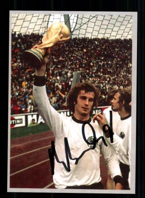 Rainer Bonhof Autogrammkarte DFB Weltmeister 1974 Original Signiert