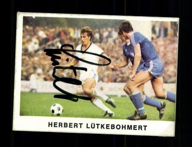 Herbert Lütkebomert FC Schalke 04 1975-76 Bergmann Sammelbild + A 236144