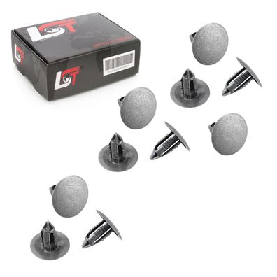 10x Verkleidungclips Abdeckung Befestigungs CLIP Universal Ø7-8mm Kopf 22mm GRAU