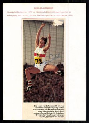 Heide Rosendahl Olympiasiegerin 1972 Weitsprung Original Signiert + G 41990