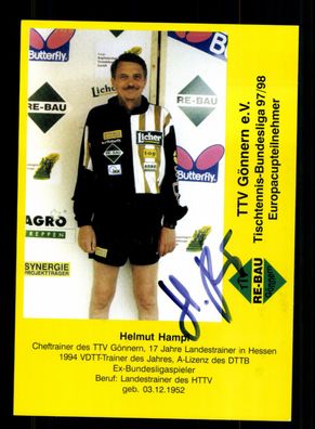 Helmut Hampl TTV Gönnern 1997-98 Original Signiert Tischtennis + A 236577