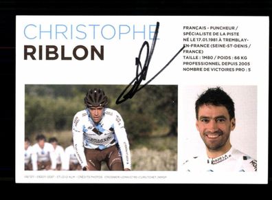 Christophe Riblon Autogrammkarte Original Signiert Radsport + A 236650