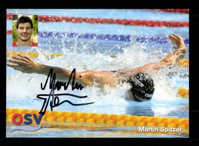 Martin Spitzer Autogrammkarte Original Signiert Schwimmen + A 236619