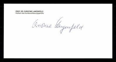 Christine Langenfeld Richterin Autogrammkarte Original Signiert + G 42191