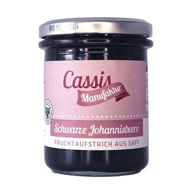 Fruchtaufstrich aus Saft Schwarze Johannisbeere ("geleeartig")