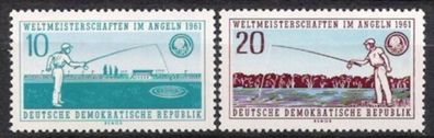 DDR Nr.841/42 * * WM im Angeln 1961, postfrisch