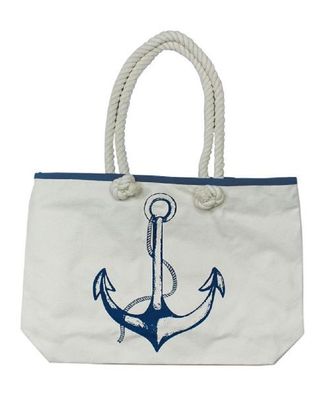 Tasche mit Anker Motiv, Edle Strand Tasche, Marine Schultertasche