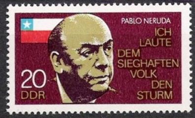 DDR Nr.1921 * * Pablo Neruda 1974, postfrisch