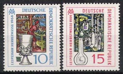 DDR Nr.1052/53 * * Herbstmesse 1964, postfrisch