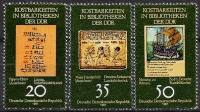 DDR Nr.2636/38 * * Kostbare Bücher 1981, postfrisch