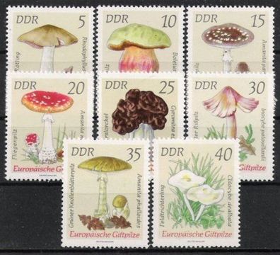 DDR Nr.1933/40 * * Europäische Giftpilze 1974, postfrisch