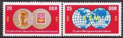 DDR Nr.1577/78 * * 25 Jahre FDGB 1970, postfrisch