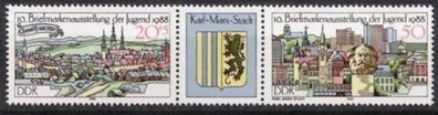 DDR Nr.3175/76 ZD * * Briefmarkenausstellung 1988