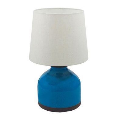 Tischleuchte, Tischlampe, Maritime Terrakotta Lampe Blaue Lagune 46 cm