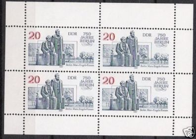 DDR Nr.3077 KLB * * 750 Jahre Berlin 1987, postfrisch