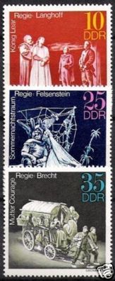 DDR Nr.1850/52 * * Bedeutende Theaterinszenierungen 1973, postfrisch